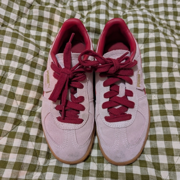 Puma Shoes - Pink And Burgundy Puma Palermos